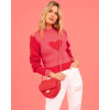 Valentine's Day love peach round neck pullover knitted sweater