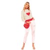 Valentine's Day love peach round neck pullover knitted sweater