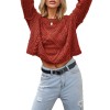 Women's Fried Dough Twists Cord Knit Loose Thick Needle Pullover Sweater